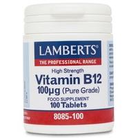 Lamberts Vitamin B12, 100mcg, 100Tabs