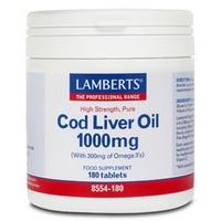 Lamberts Cod Liver Oil, 1000mg, 180Caps