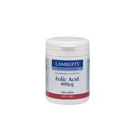 Lamberts Folic Acid, 400mcg, 100Tabs