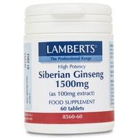 Lamberts Siberian Ginseng, 1500mg, 60Tabs