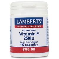 Lamberts Natural Form Vitamin E, 250iu, 100Caps