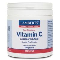 Lamberts Vitamin C Ascorbic Acid Powder, 250gr