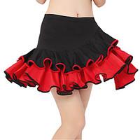 Latin Dance Tutus Skirts Women\'s Training Milk Fiber Cascading Ruffle 1 Piece Dropped Skirts