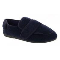 Ladies Big Vamp Navy Slippers