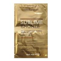 L&#39;Oreal Paris Sublime Bronze Easy Tanner Self-Tanning Wipes For Face &amp; Body Non-tinted 2 x 5.6ml
