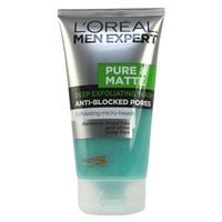 L&#39;Oreal Paris Men Expert Pure &amp; Matte Deep Exfoliating Wash 150ml