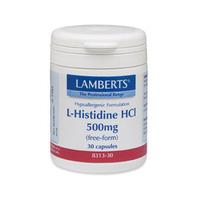 Lamberts L-Histidine HCl 500mg 30 Caps