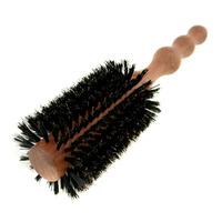 Large 65mm Round Brush ( Polished Mahogany Handle 65% Boar Bristle + 35% Nylon ) 1pcs