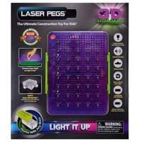 Laser Pegs 3D Liteboard Light It Up Storage Bin Display Board Sound Activated 5