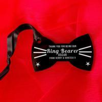 Laser Engraved Ringbearer Thank You Acrylic Bow Tie