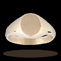 Ladies Signet Ring in 9 Carat Yellow Gold - Ring Size M