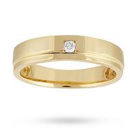 Ladies Diamond Set Wedding Ring In 18 Carat Yellow Gold - Ring Size N