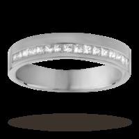 Ladies 0.33 total carat weight diamond wedding ring in 18 carat white gold - Ring Size P