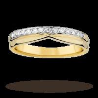 Ladies 0.09 total carat weight diamond 4mm wedding ring in 9 carat yellow gold - Ring Size K