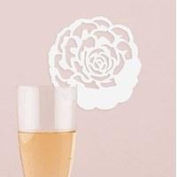 Laser Expressions Succulent Laser Cut Glass Card - White