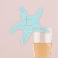 Laser Expressions Starfish Laser Cut Glass Card - Sea Blue