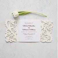 Lace Opulence Laser Embossed Invitations with Personalisation