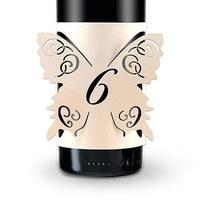 Laser Expressions Butterfly Table Number Bottle Wrap