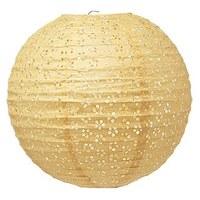 large eyelet paper lantern apricot