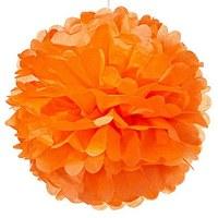 Large Paper Pom Pom - Orange