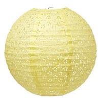 large eyelet paper lantern light yellow