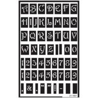 Large Alphabet Over \'n\' Over Glass Etching Stencil