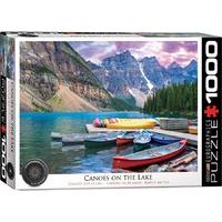 Lake Louise - Canoes on the Lake 1000 Piece Jigsaw Puzzle