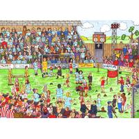ladies football ambler cartoon collection 1000 piece jigsaw puzzle
