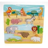 large wooden jungle animals puzzle