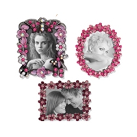 lauren lee pink triple mini picture frame set