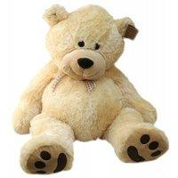 large cuddly teddy bear soft toy cuthbert vanilla