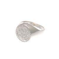 Large Silver Plated Leicester City Crest Ring