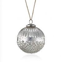 Large Silvery Glass Bauble