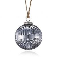 Large Smoky Grey Glass Bauble