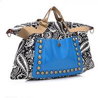 Lady\'s Fashion Bohemia Style Canvas Rivet Tote