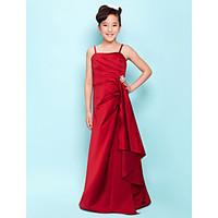 lan ting bride floor length satin junior bridesmaid dress a line princ ...