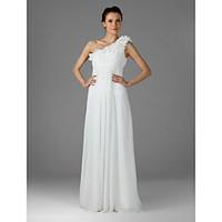 lan ting bride floor length chiffon bridesmaid dress sheath column one ...