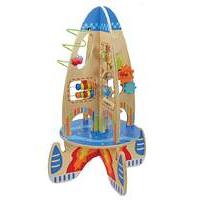 large multi activity wooden space rocket