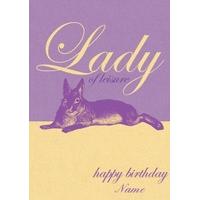 lady of leisure vintage birthday card