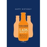 lads night voucher | personalised birthday card