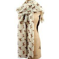 labrador cashmere scarf in chocolate print by the labrador company