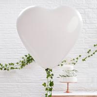 Large White Heart Party Balloons