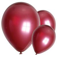 Latex Party Balloons Metallic Dark Red