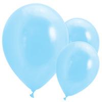 Latex Party Balloons Metallic Pale Blue