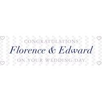 Lavender Affair Personalised Wedding Banner