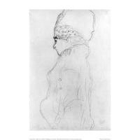 lady with a tall hat by gustav klimt