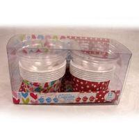 large round curled cupcake cases with lid pack of 12