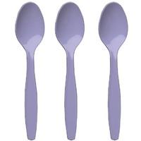 lavender plastic party spoons