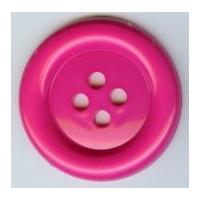 Large Round Plastic Clown Buttons Cerise Pink