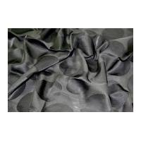 Large Circle Weave Satin & Chiffon Dress Fabric Black